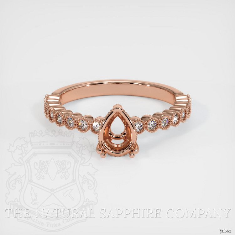 14K Rose Gold Antique Style Ring Setting