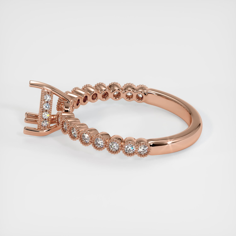 14K Rose Gold Antique Style Ring Setting