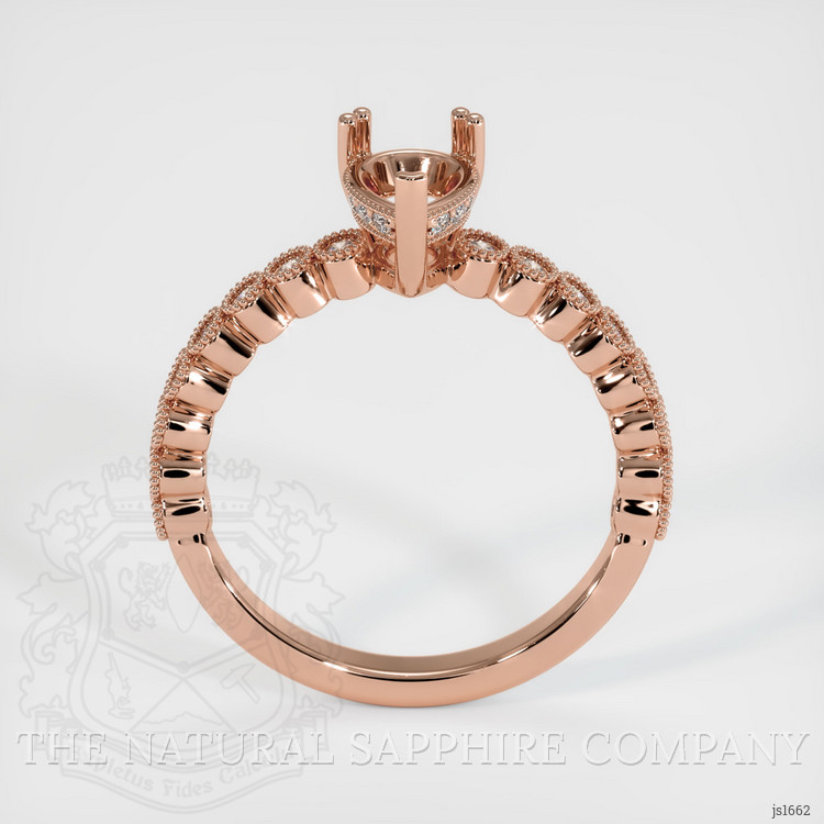14K Rose Gold Antique Style Ring Setting