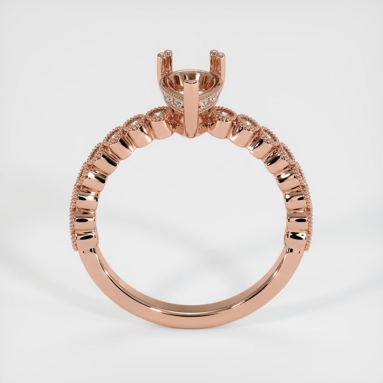 14K Rose Gold Antique Style Ring Setting