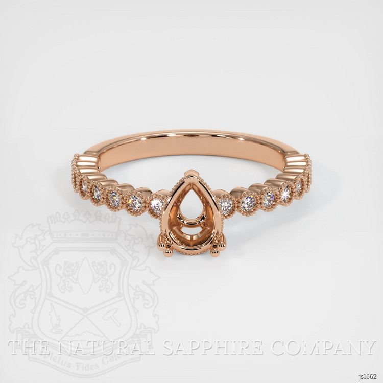 18K Rose Gold Antique Style Ring Setting