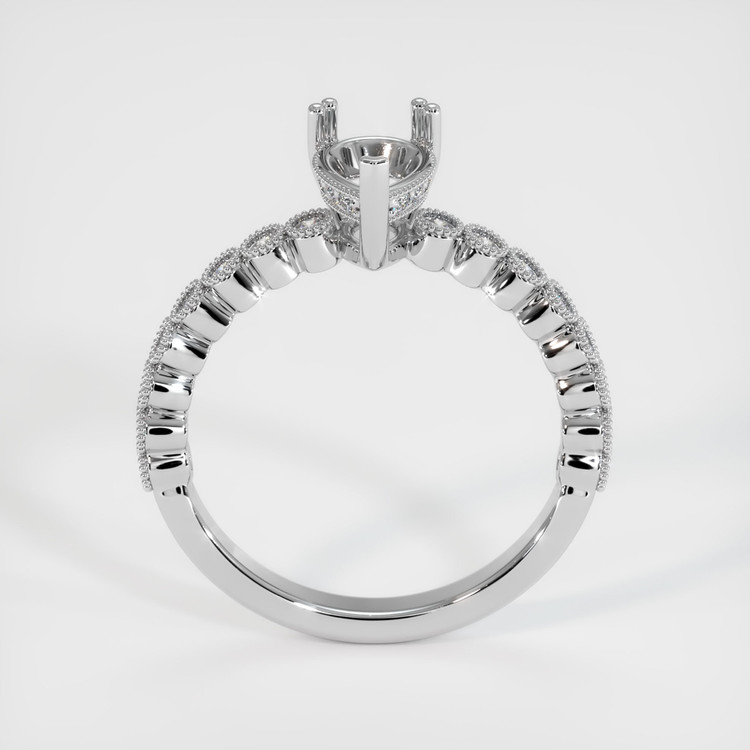 10K White Gold Antique Style Ring Setting