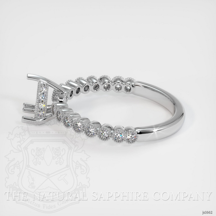 14K White Gold Antique Style Ring Setting