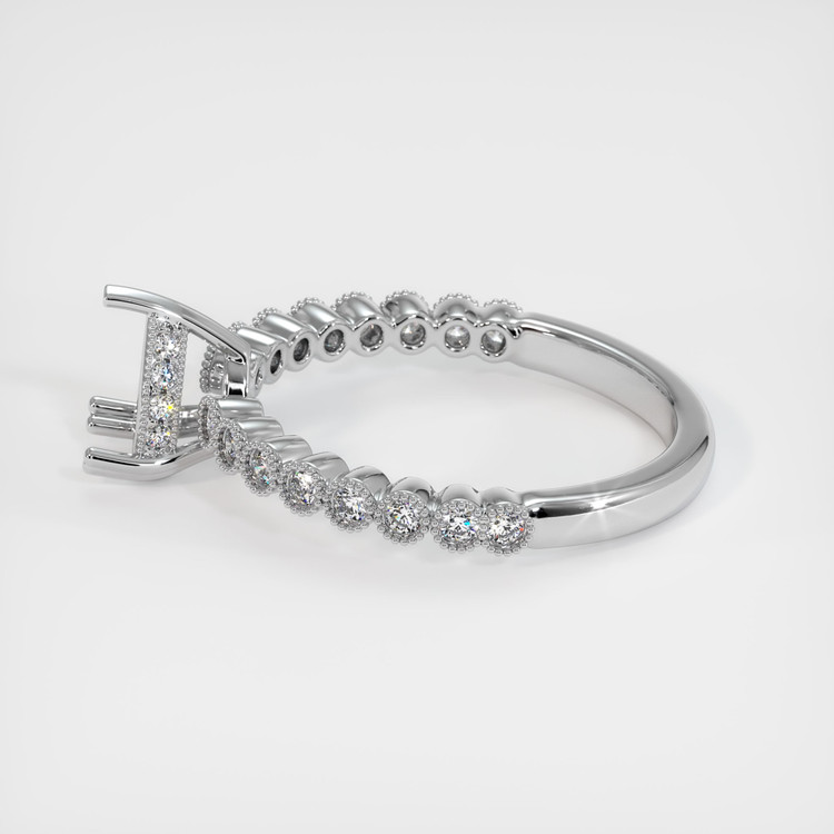 14K White Gold Antique Style Ring Setting