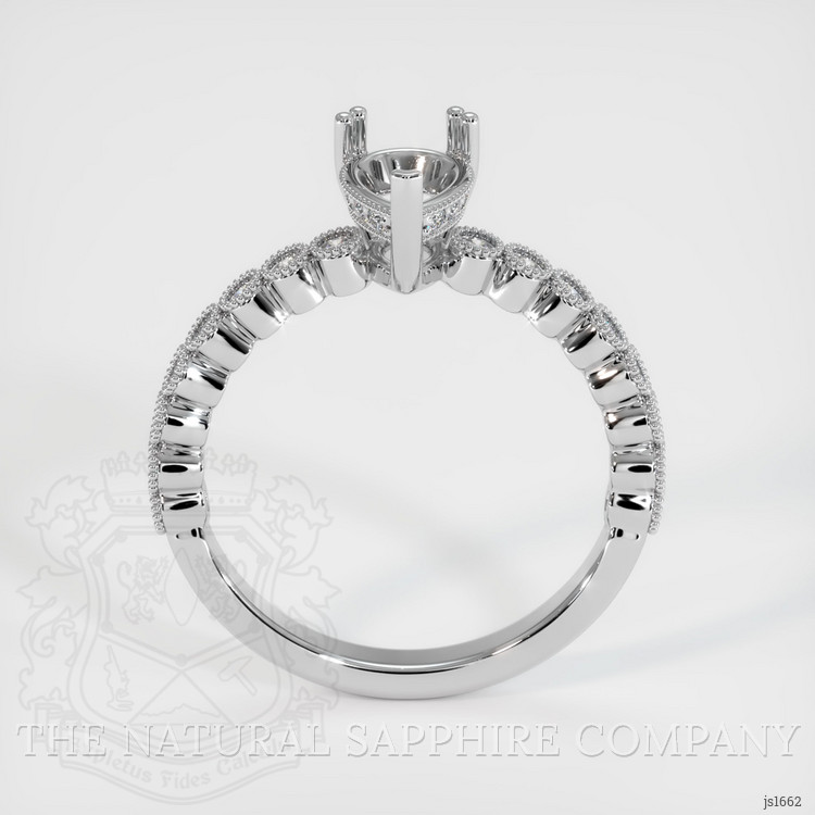 14K White Gold Antique Style Ring Setting