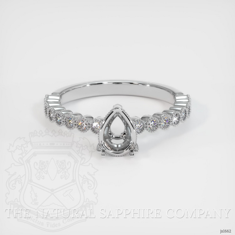 18K White Gold Antique Style Ring Setting