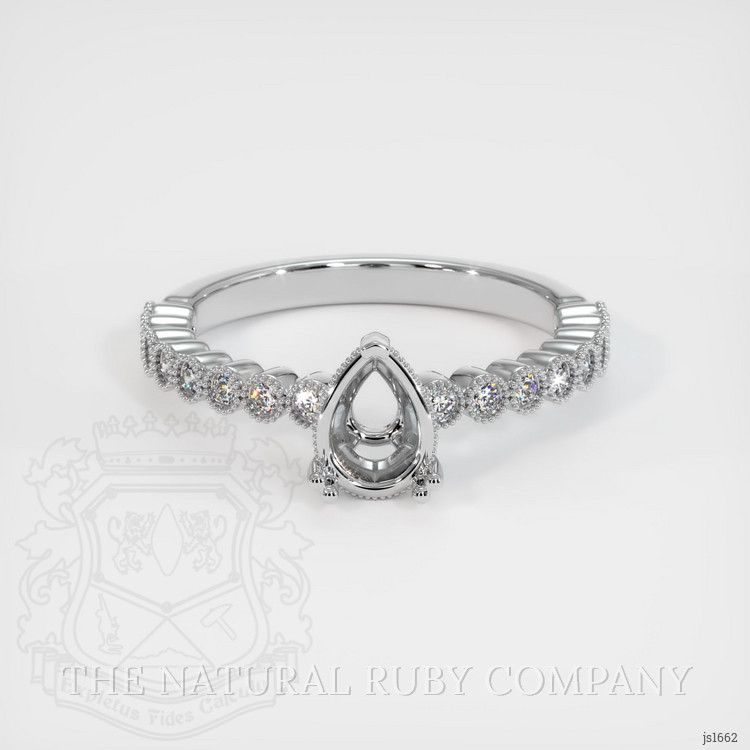 18K White Gold Antique Style Ring Setting