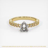 14K White & Yellow Antique Style Ring Setting Image