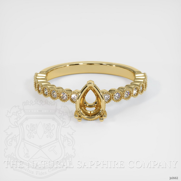 14K Yellow Gold Antique Style Ring Setting