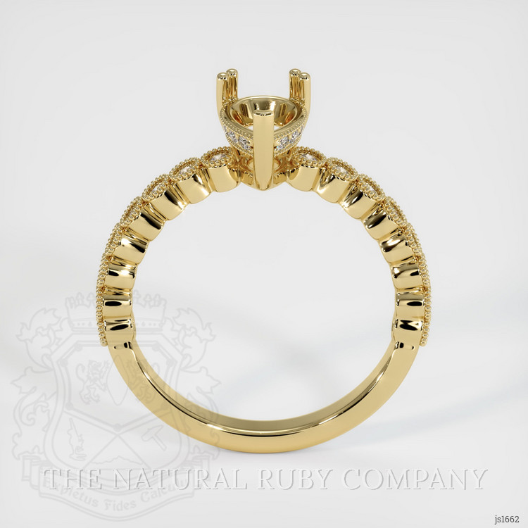 14K Yellow Gold Antique Style Ring Setting