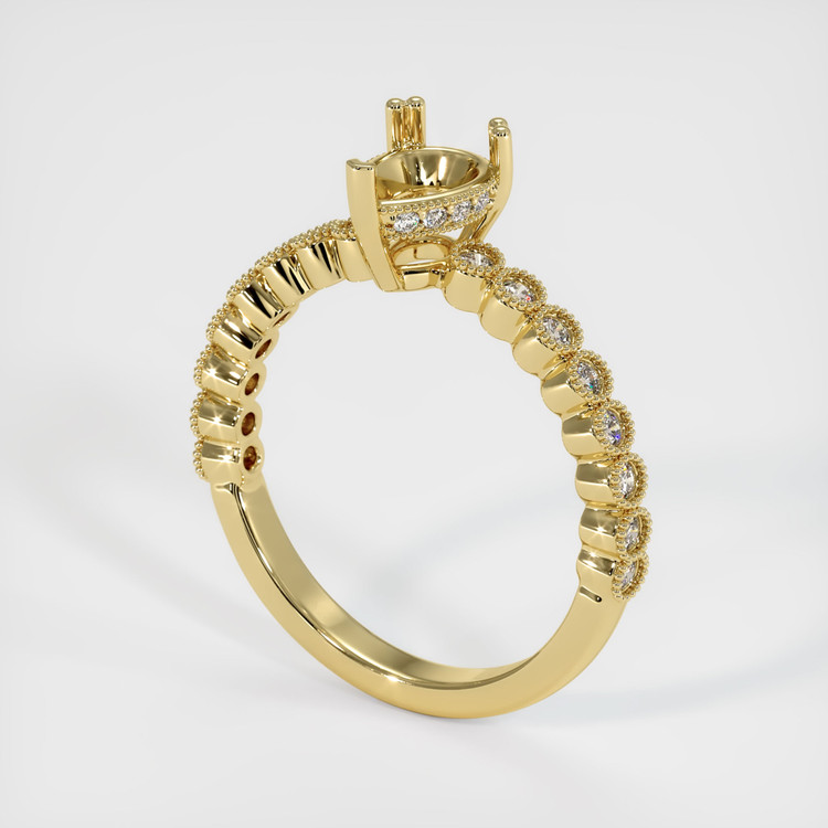 18K Yellow Gold Antique Style Ring Setting
