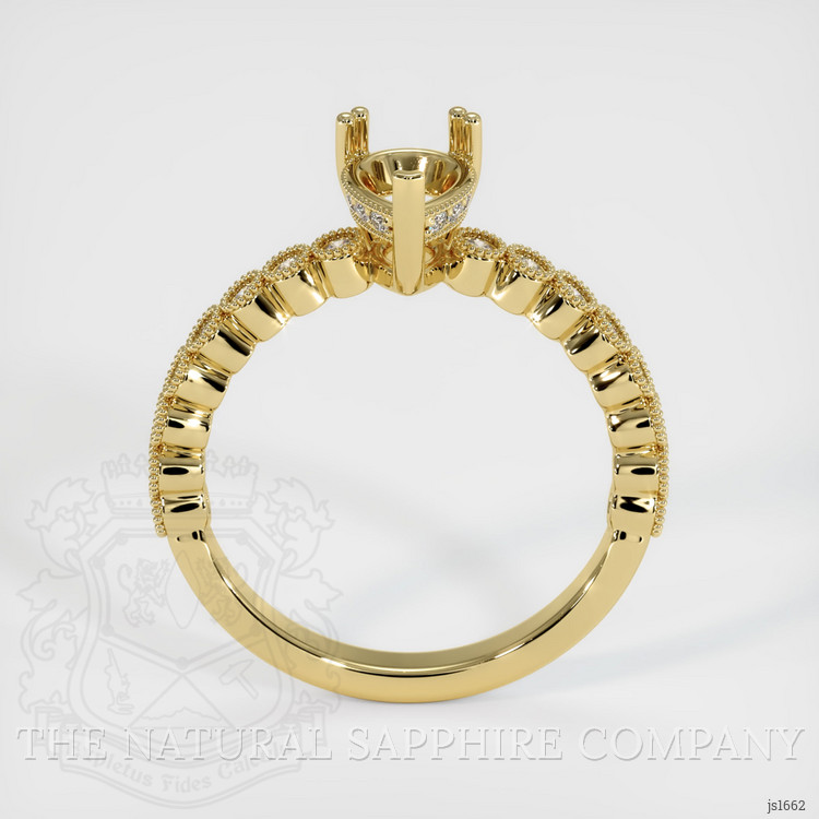 18K Yellow Gold Antique Style Ring Setting