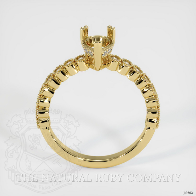 18K Yellow Gold Antique Style Ring Setting