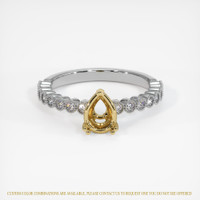 14K Yellow & White Antique Style Ring Setting Image