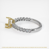 18K Yellow & White Antique Style Ring Setting Image