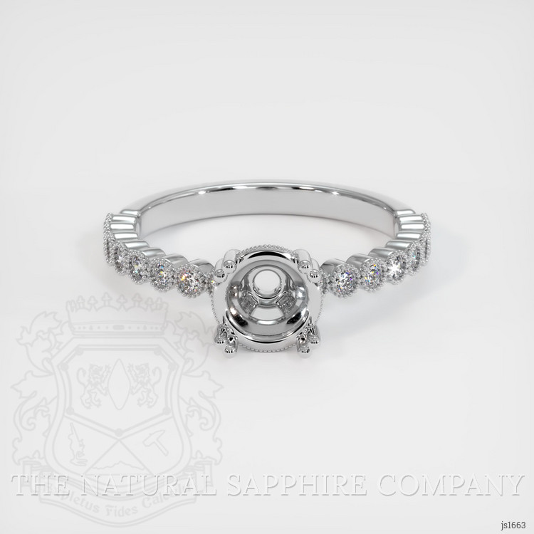 Platinum 950 Antique Style Ring Setting