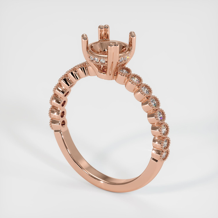14K Rose Gold Antique Style Ring Setting