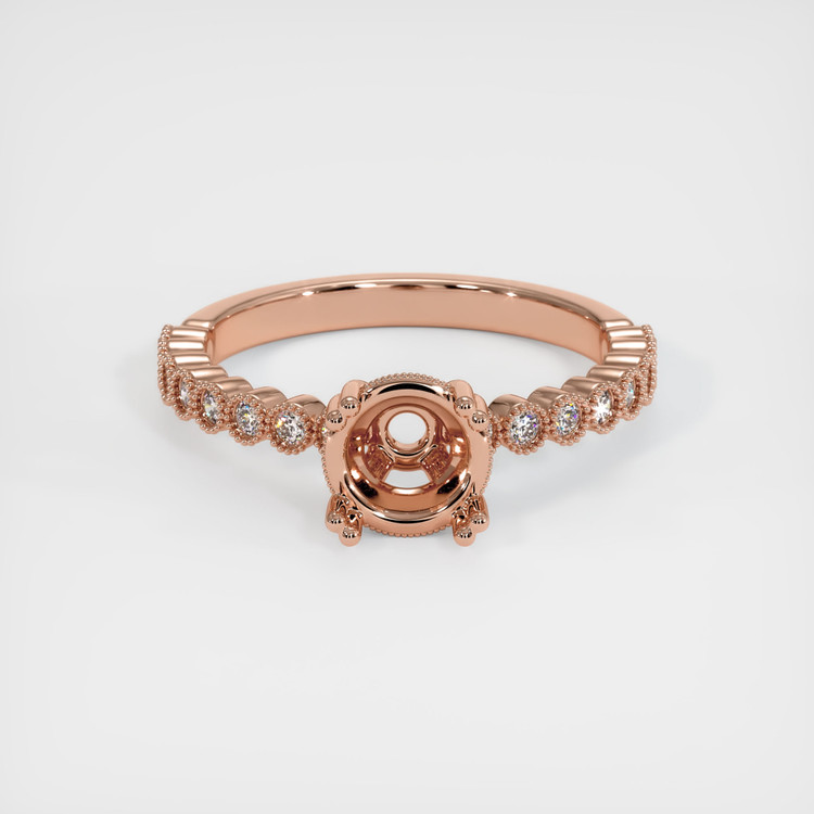 14K Rose Gold Antique Style Ring Setting
