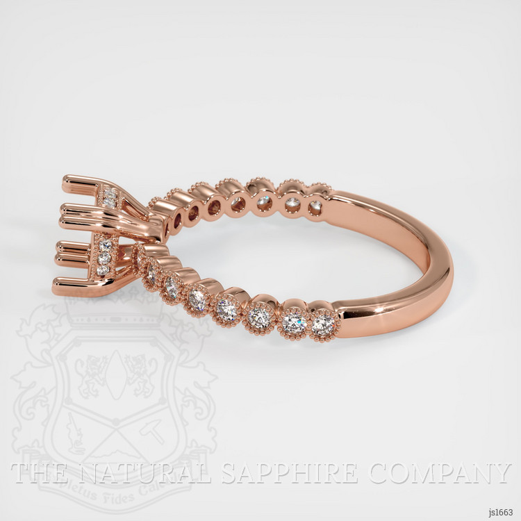 14K Rose Gold Antique Style Ring Setting
