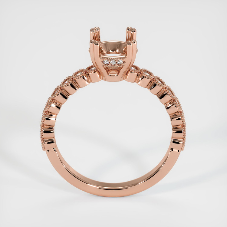 14K Rose Gold Antique Style Ring Setting