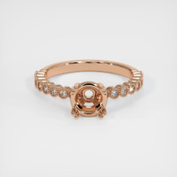 18K Rose Gold Antique Style Ring Setting Image