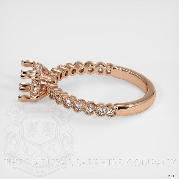 18K Rose Gold Antique Style Ring Setting