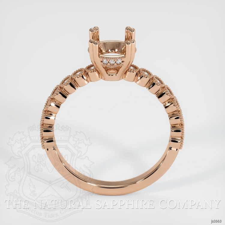 18K Rose Gold Antique Style Ring Setting