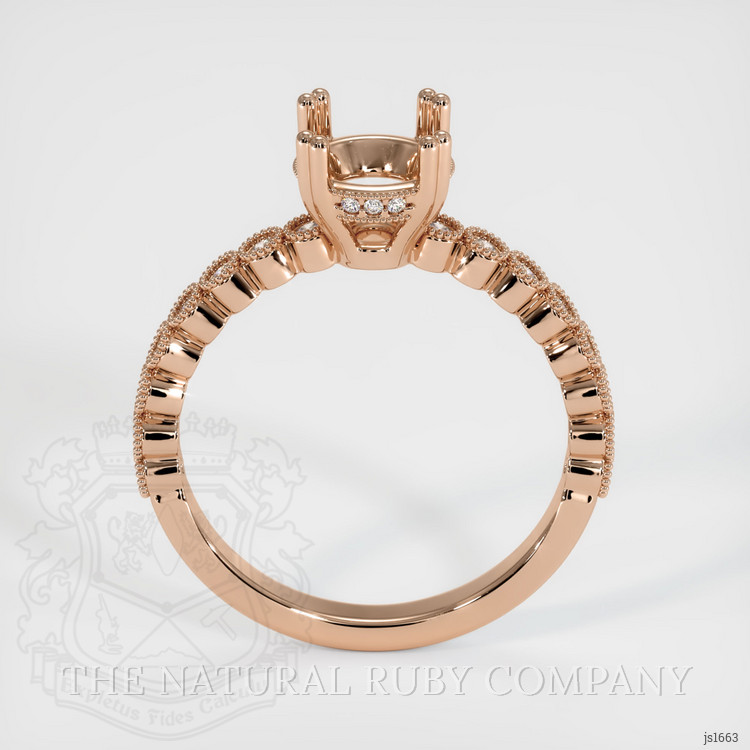 18K Rose Gold Antique Style Ring Setting