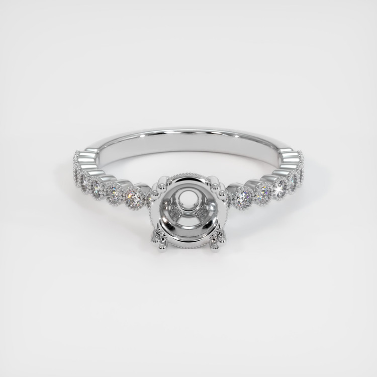 10K White Gold Antique Style Ring Setting