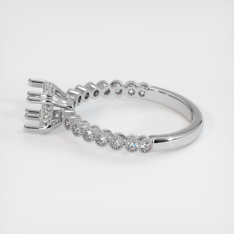 14K White Gold Antique Style Ring Setting