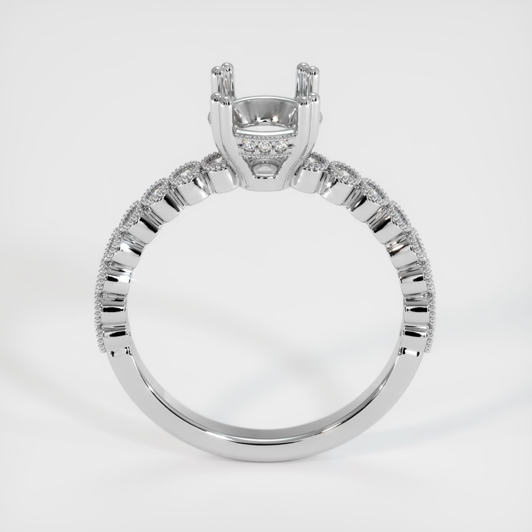 14K White Gold Antique Style Ring Setting