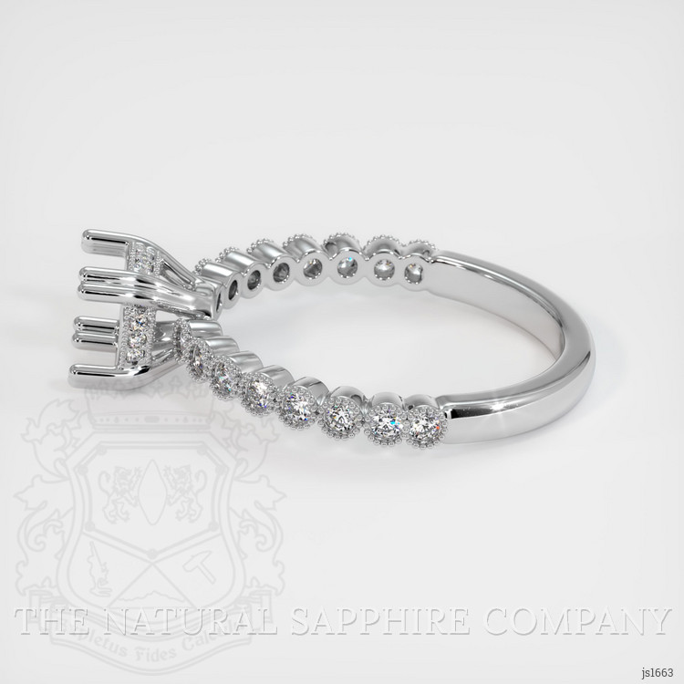 18K White Gold Antique Style Ring Setting