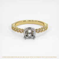 14K White & Yellow Antique Style Ring Setting Image