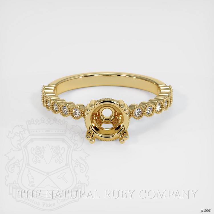14K Yellow Gold Antique Style Ring Setting