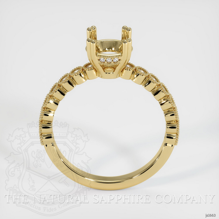 14K Yellow Gold Antique Style Ring Setting