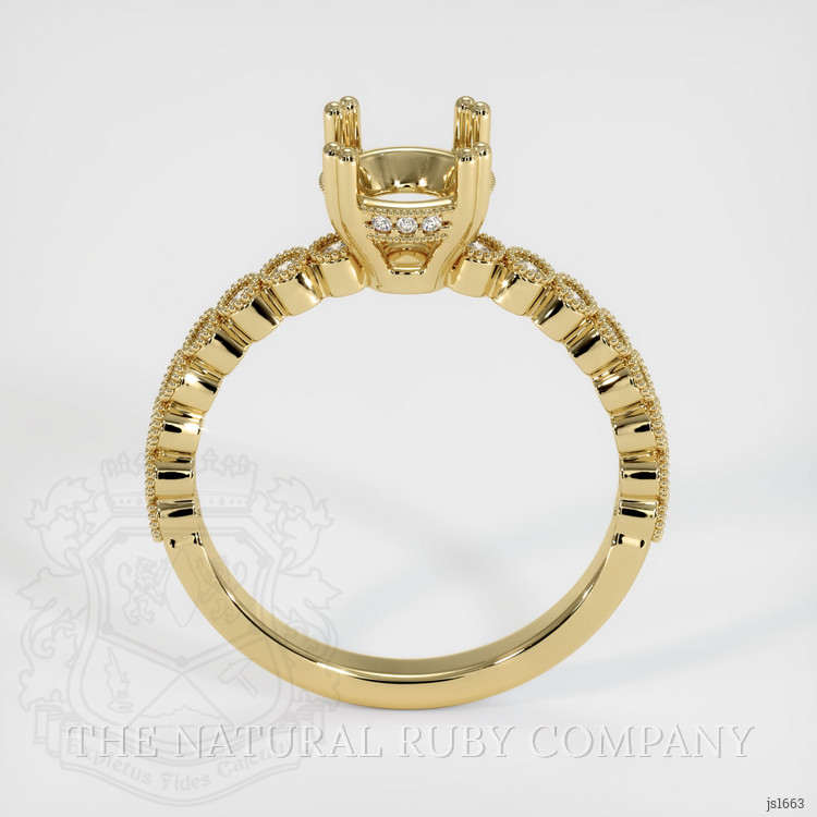 14K Yellow Gold Antique Style Ring Setting