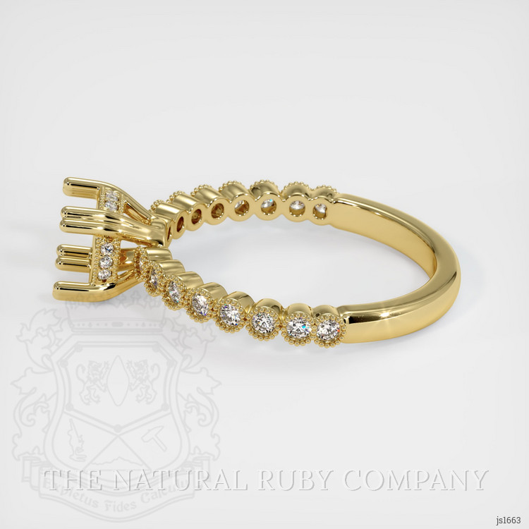 18K Yellow Gold Antique Style Ring Setting