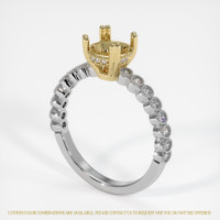 14K Yellow & White Antique Style Ring Setting Video