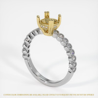 18K Yellow & White Antique Style Ring Setting Video