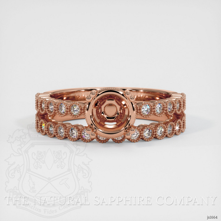 14K Rose Gold Antique Style Ring Setting
