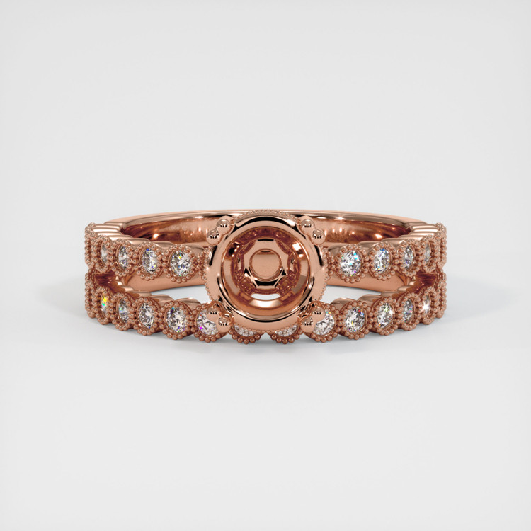 14K Rose Gold Antique Style Ring Setting