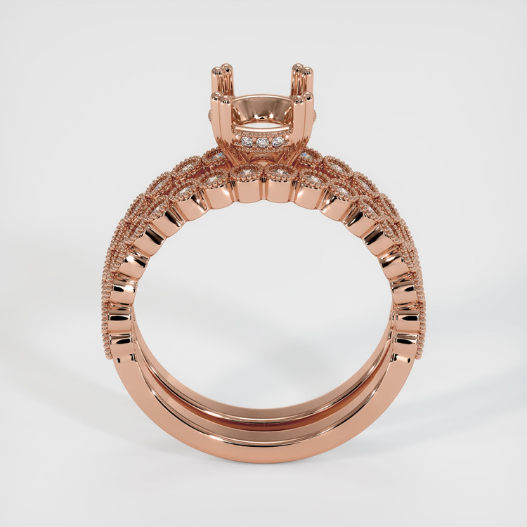 14K Rose Gold Antique Style Ring Setting