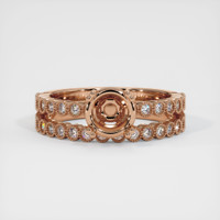 18K Rose Gold Antique Style Ring Setting Image