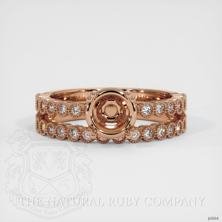 18K Rose Gold Antique Style Ring Setting