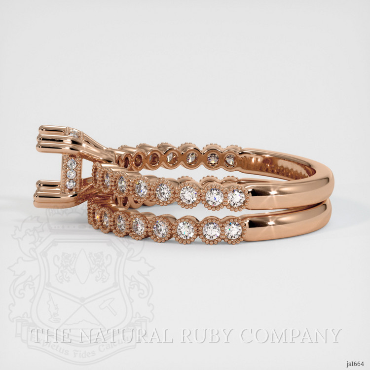 18K Rose Gold Antique Style Ring Setting