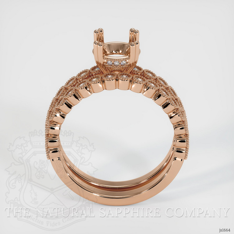 18K Rose Gold Antique Style Ring Setting