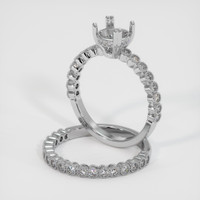 14K White Gold Antique Style Ring Setting Image