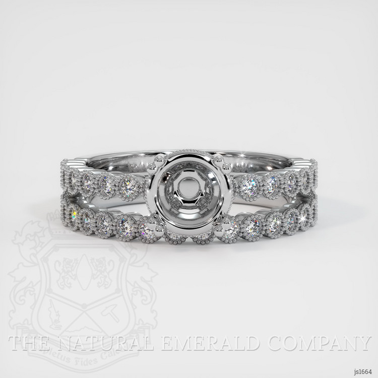 18K White Gold Antique Style Ring Setting