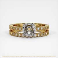 14K White & Yellow Antique Style Ring Setting Image