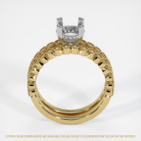 14K White & Yellow Antique Style Ring Setting Image
